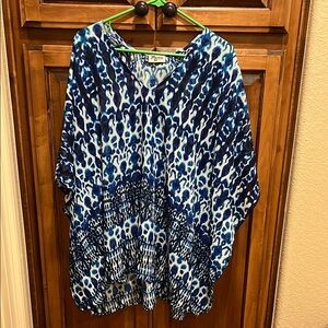 Show Me Your Mumu Blue Patterned Tunic